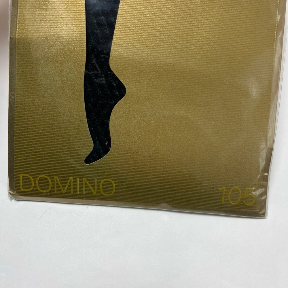 Fogal Size Medium Domino‎ 105 Pantyhose Rhombic Pattern Sheer Noir Black NWT